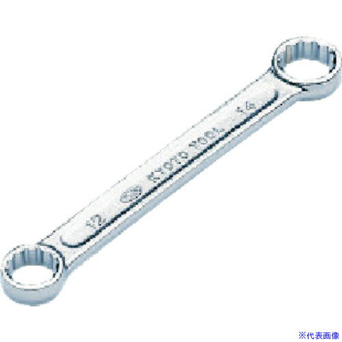 ■KTC ストレートショートめがねレンチ 対辺寸法10×12mm 全長115mm M10010X12(3735869)