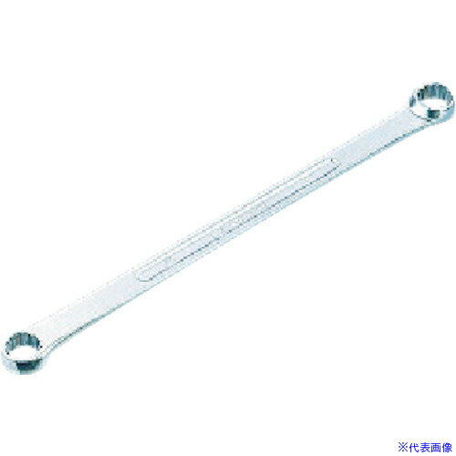 ■KTC 超ロングストレートめがねレンチ 対辺寸法17×19mm 全長407.2mm M16017X19(3736059)(4)