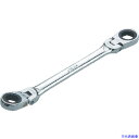 ■KTC ラチェットめがねレンチ(両頭型首振りタイプ) 対辺寸法11×13mm 全長185mm MR11113F(3736415)(4)