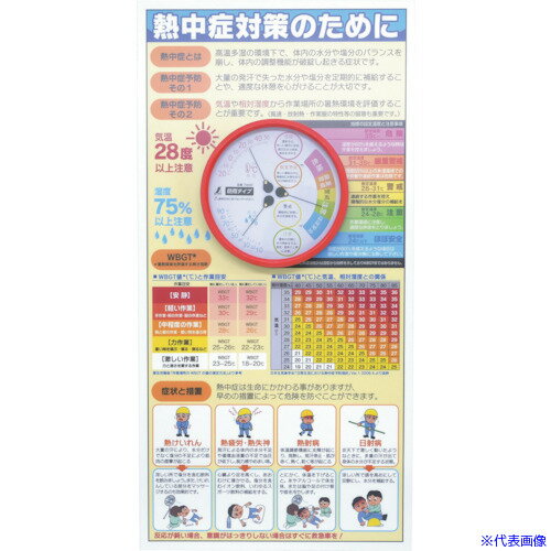 ■グリーンクロス 熱中症注意標識(防雨型温湿度計付) 1179041000(3764757)