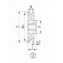 ■EVN ブッシングプーリー SPA 200mm 溝数1 SPA2001(3805573)