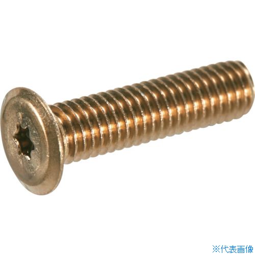 ■TRUSCO ヘックスローブ超極低頭ねじ ステンレス ブロンズ M6×12 10本入 B1860612(3812586)