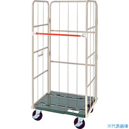 ■TRUSCO 倒れにくいカゴ車“セフティーテナー”800X600XH1700 一般格子タイプ ST0806K(3820212)[送料別途お見積り][法人限定][直送]