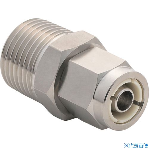 ■潤工社 ステンレス継手 U2Sシリーズ ニップル 12×8mm PT1/2 N128004US2(3822772)
