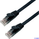 ■HORIC LANケーブル UTP カテゴリー6A フラット 1m ブラック LC10−572FB LC10572FB(3823271)