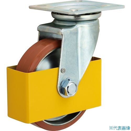 ■イノアック ログラン(ウレタン)車輪付タイプ 150径 旋回金具安全カバー付き P150WJC(3823609)[送料別途お見積り][法人限定][掲外取寄]