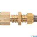 ■潤工社 黄銅製継手(ミリ系列) 隔壁メスユニオン 6×4mm Rc1/4 PNF6X4PT14BS(3830496)