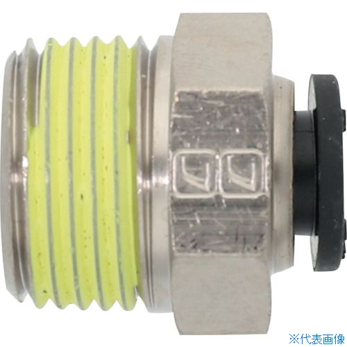 ■潤工社 ワンタッチ継手Mシリーズ ニップル 10mm PT3/8 PNM10PT38BSM(3836763)