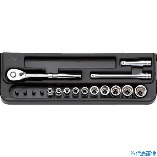 ■KTC 6.3sq.ソケットレンチセット(13点) 差込角6.35mm TB210(3839184)