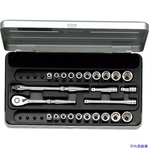 ■KTC 6.3sq.ソケットレンチセット(25点) 差込角6.35mm TB2X20B(3839273)
