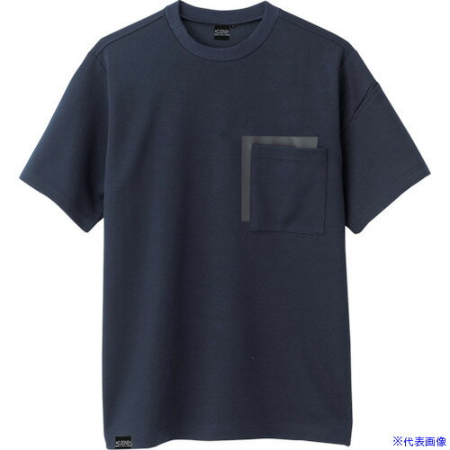 ■XEBEC ワークTシャツ6660−19−3L ディープネイビー 6660193L(3842352)[送料別途お見積り][法人限定][掲外取寄]