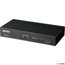 ■BUFFALO Giga 8ポート スイッチングハブ 電源内蔵 金属筐体 マグネット付 ブラック LSW6GT8NSBK(3847752)