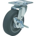■TRUSCO ルートバンメッシュタイプ用自在ストッパー付キャスターΦ75EL車 TYE75ELS(3899519)(4)