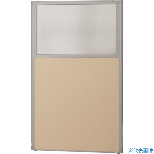 ■TRUSCO ローパーティション 上部透明 W900XH1465 ベージュ TLP1509UCLBE(3902260)[法人限定][直送元]