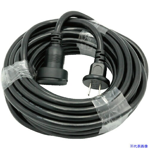 ■緑十字 屋外型防雨延長コード 10m ブラック 380461(3919472)[送料別途お見積り][法人限定][掲外取寄]