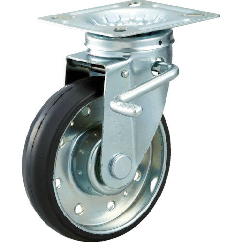 ■TRUSCO キャスター ハイテンプレス製ゴム車 自在S付金具付 φ150 HTTJB150(3925731)