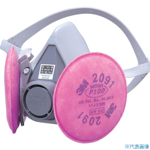 ■3M 取替式防じんマスク(RL3国家検定合格品) 6000/2091−RL3 Lサイズ 60002091RL3L(3990354)
