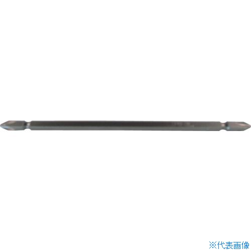 ■近江 両頭ドライバービット 六角6.35mm 溝13差込 刃先+2 全長150mm 硬度N V21W2150(4061900)×10