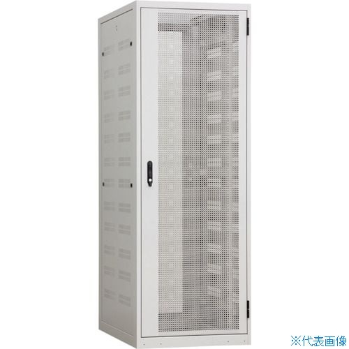 ■摂津金属工業 サーバーラック SSR2シリーズ ホワイトグレイ 600×2000×800 SSR242U6080VW(4064725)[送料別途見積り][法人・事業所限定][直送]