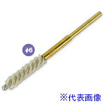 オレンジブック トラスコ中山　TRUSCOナカニシ インサイドブラシ 2本入 φ6×25×軸φ3 #500 〔品番:51412〕[ 注番:4073167]特長●ブラシ素材をスパイラル状にねじり固定した内径加工用ブラシです。 ●円筒内面、ネジ穴内面、パイプ内径等の通常のブラシでは対応できない部分仕上げ加工が可能です。●金属、非鉄金属、プラスチック、ゴム等、各種材質への加工ができます。用途●円筒内面、ねじ穴、パイプ内面、交差穴のバリ取りに。仕様●全長(mm)：70●外径(mm)：6●ブラシ部長さ(mm)：25●軸径(mm)：3●毛材：砥粒入りナイロン●適合内径(mm)：6●最高使用回転数(rpm)：3500●粒度(#)：500仕様2●入数：2本材質/仕上セット内容/付属品注意●安全のため、保護メガネなど、保護具を必ず着用してください。●最高使用回転速度以下で使用してください。●ご使用に際しては、必ず回転調整付きの精密電動工具をご使用ください。エアーツールは使用不可です。●回転方向は、必ず正転（右回転）にてご使用ください。●作業開始に際しては、ツールを加工する穴や内面に挿入してから電動工具を始動してください。原産国（名称）日本JANコード4560264488496本体質量12gオレンジブック トラスコ中山　TRUSCOナカニシ インサイドブラシ 2本入 φ6×25×軸φ3 #500 〔品番:51412〕[注番:4073167][本体質量：12g]《包装時基本サイズ：14×14×72》〔包装時質量：16g〕分類》電動・油圧・空圧工具》研削研磨用品》軸付ブラシ☆納期情報：メーカー取り寄品（弊社より発送）