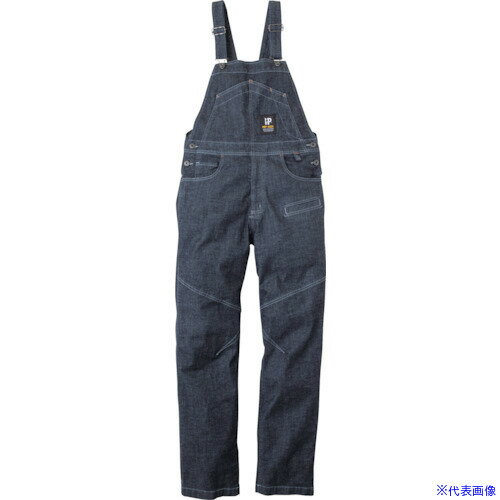 ■CHUSAN デニムストレッチサロペット インディゴブルー LL 98001217LL(4106403)[送料別途見積り][法人・事業所限定][掲外取寄]