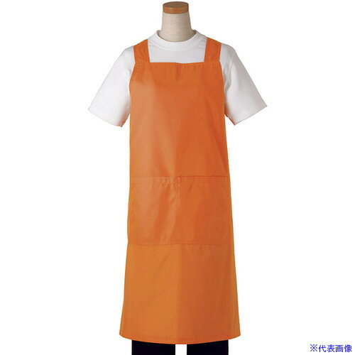 Aprons - ■サンペックス エプロン 作業用 飲食店 イベント 無地 オレンジ L A1765L(4116679)[法人限定][外直送元]