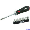 ■TONE ラチェット式ドライバーセット 12点セット RD10S(4125151)