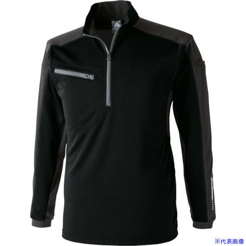 オレンジブック トラスコ中山　TRUSCOCHUSAN リフレクションZIP長袖ポロクロ6L 〔品番:1720196L〕[ 注番:4164418]特長●裏地部分がハニカム構造。●軽量で強度に優れた次世代ワークシャツ。仕様●色：クロ●サイズ：...