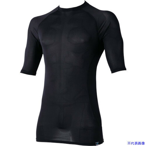 ■CHUSAN スマートクールメッシュコンプレッション半袖 クロ M 876119M(4164457)[送料別途見積り][法人・事業所限定][掲外取寄]