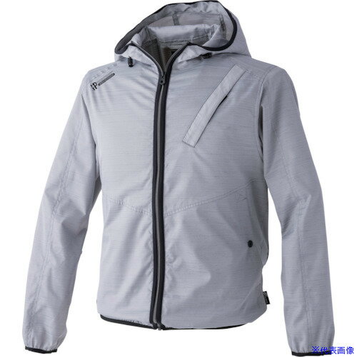 ■CHUSAN WZ ドビーコーティングフードジャケット シルバー M 987926M(4164775)[送料別途見積り][法人・事業所限定][掲外取寄]