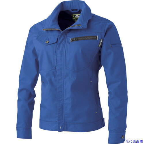 ■CHUSAN ドビーストレッチT/C 長袖ブルゾン ミッド・ブルー S 2908820S(4164986)[送料別途見積り][法人・事業所限定][掲外取寄]