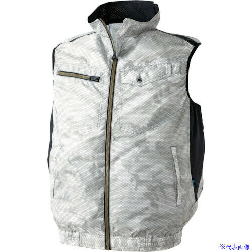 ■CHUSAN WZ ミニリップ・迷彩ベスト 迷彩ホワイト F 9192123F(4165998)[送料別途見積り][法人・事業所限定][掲外取寄]