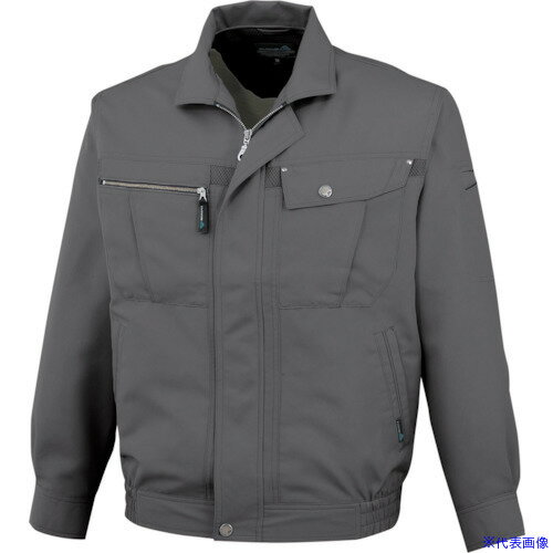 Rakuten - ■CHUSAN 長袖ブルゾン チャコールグレー M 300834M(4166403)[送料別途見積り][法人・事業所限定][掲外取寄]