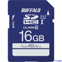 ■BUFFALO UHS−I Class1 SDHCカード 16GB RSDC016GU1S(4170700)