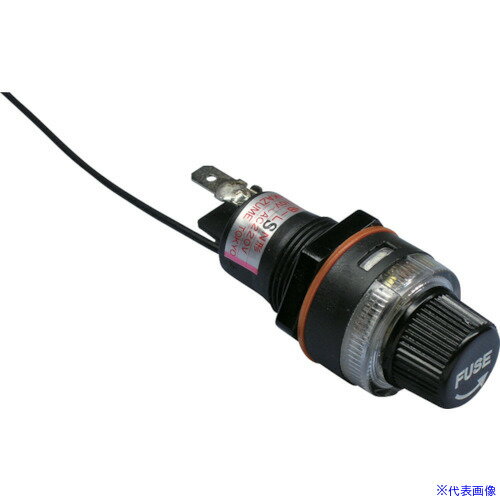 ■サカヅメ 筒型ヒューズホルダー 通電時緑ネオン点灯 溶断時赤ネオン点灯 FHBLSN(4173228)