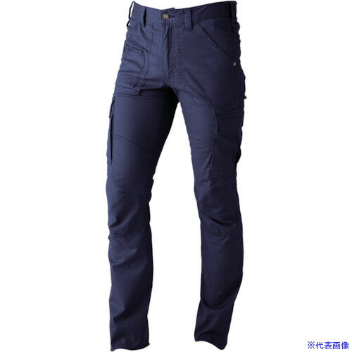 ■CHUSAN ドビースリムストレッチ・カーゴパンツ ネイビー・ブラック 4L 80468194L(...