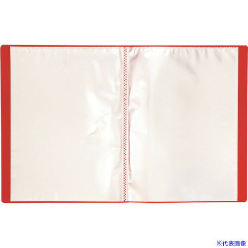 ■ArTeC クリアブックB 厚 A4 20ポケット レッド(3142) 3142(4189915)[送料別途お見積り][法人限定][外..