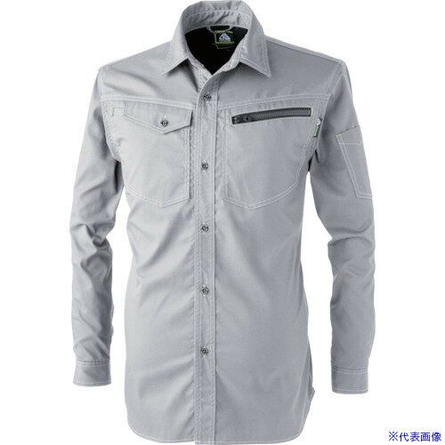 ■CHUSAN ドビーストレッチTC 長袖シャツ アッシュ・グレー M 2901818M(4192859)[送...