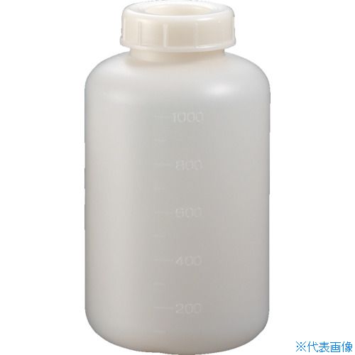 オレンジブック トラスコ中山　TRUSCOサンプラ 帯電防止PEボトル広口 1000ml 〔品番:25007〕[ 注番:4203241]特長●カーボンを使用しないポリマー型帯電防止材を採用しています。●本体・キャップ・中栓すべて帯電防止仕様です。●静電気を帯びにくいことから内容物の静電気による壁面付着を防止することができますので粉末保存容器としてお使いいただけます。用途●粉体保存容器に。●電子材料保存容器に。仕様●容量(ml)：1000●目盛間隔(ml)：100●直径(mm)：100●高さ(mm)：186●口径(mm)：43●色：乳白色仕様2●本体表面抵抗率：10［［の8乗］］〜10［［の11乗］］Ω●中栓付材質/仕上●ポリエチレン(PE)セット内容/付属品注意原産国（名称）日本JANコード4560277213207本体質量89gオレンジブック トラスコ中山　TRUSCOサンプラ 帯電防止PEボトル広口 1000ml 〔品番:25007〕[注番:4203241][本体質量：89g]《包装時基本サイズ：287×130×5》〔包装時質量：88g〕分類》研究用品》ボトル・容器》ボトル☆納期情報：仕入れ先通常在庫品 (欠品の場合有り)