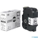 ■MAX ビーポップミニ用ラミネートテープ LM-L524BWK 強粘着 白×黒文字 18mm幅×8m巻 LML524BWK(4220708)