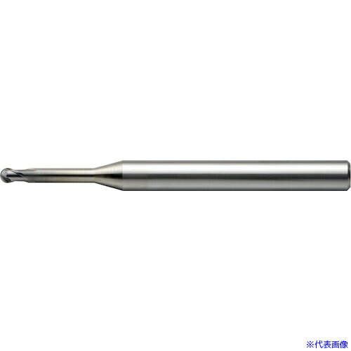 ■ユニオンツール HMWCOAT2枚刃高硬度材加工用ロングネックボールエンドミルHWLB ボール半径R0.3×有効長2×刃長0.48×首径0.59×全長45 H...
