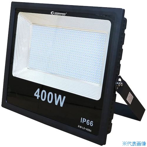 オレンジブック トラスコ中山　TRUSCOグリーンクロス LED投光器 400W 40000LM 極薄設計 LD-408A 〔品番:6300031434〕[ 注番:4265422]特長●薄型の大型LED投光器です。●ステーの角度は最大180...