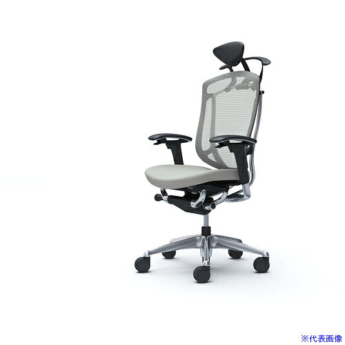 ■OKAMURA コンテッサセコンダ 可動肘 座クッション 小型ヘッド5本脚 ポリッシュ ブラック ランバー無ハンガー付 張地色ライトグレー CC8DBRFPC3(4272494)[送料別途お見積り][法人限定][外直送] first23-18438152 セミプロDIY店ファースト パッケージ画像