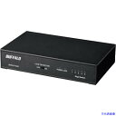 ■BUFFALO Giga 5ポート スイッチングハブ 電源内蔵 金属筐体 マグネット付 ブラック LSW6GT5NSBK(4293598)