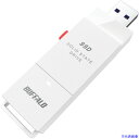 ■BUFFALO PC対応 USB3.2(Gen2) TV録画 スティック型SSD 500GB ホワイト Type−C付属 SSDSCT500U3W...