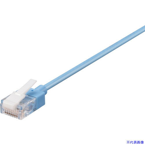 ■BUFFALO ツメ折れないCat6A LANケーブル スリム 小型コネクター 15m ブルー BL6ATSM150BL(4304068)[送..