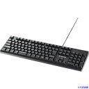 ■BUFFALO USB&PS/2接続 有線ゲーミングキーボード PS4対応 ブラック BSKBCG300BK(4305915)