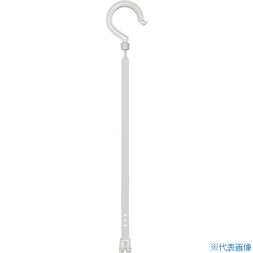 ■NICHIDO 万能フッカー 400mm 単管フック付 【ホワイト】 BH400LHWH(4349585)