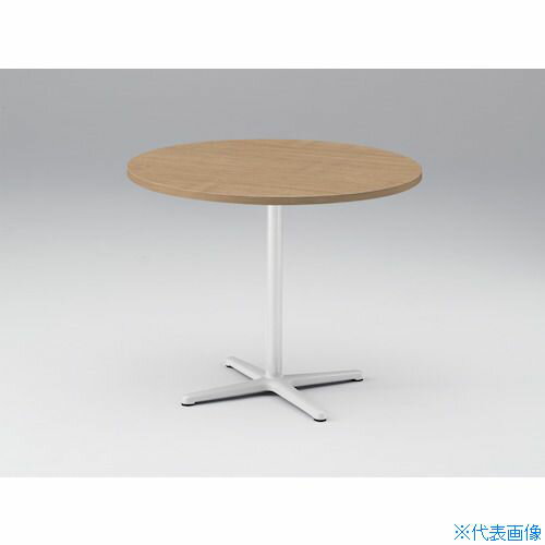 ■ITOKI ノットワーク カフェテーブル円型 天板トリニティオークライト 脚ホワイト TLL07C7JWD(4361276)[送料別途お見積り][法人限定][外直送]