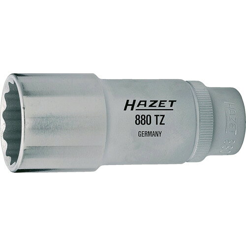 オレンジブック トラスコ中山　TRUSCOHAZET ディープソケットレンチ(12角タイプ・差込角9.5mm・対辺12mm) 〔品番:880TZ12〕[ 注番:4395239]特長●深い位置にあるボルトナットに適した12角（12ポイント）ディープソケットです。●トラクションプロファイル（六角内の面でトルクを受ける構造）によりボルトナットに的確に作用します。●ソケット周囲に施したローレット加工により、手回し時の油などによる滑りを軽減します。用途●産業機械・自動車整備など。仕様●差込角(mm)：9.5●対辺寸法(mm)：12●全長(mm)：54●対辺形状：12角●対辺(mm)：12仕様2材質/仕上●クロムバナジウム鋼（Cr-V）セット内容/付属品注意原産国（名称）ドイツJANコード4000896041633本体質量54gオレンジブック トラスコ中山　TRUSCOHAZET ディープソケットレンチ(12角タイプ・差込角9.5mm・対辺12mm) 〔品番:880TZ12〕[注番:4395239][本体質量：54g]《包装時基本サイズ：53×18×19》〔包装時質量：52g〕分類》手作業工具》ソケットレンチ》ソケット☆納期情報：メーカー取り寄品（弊社より発送）